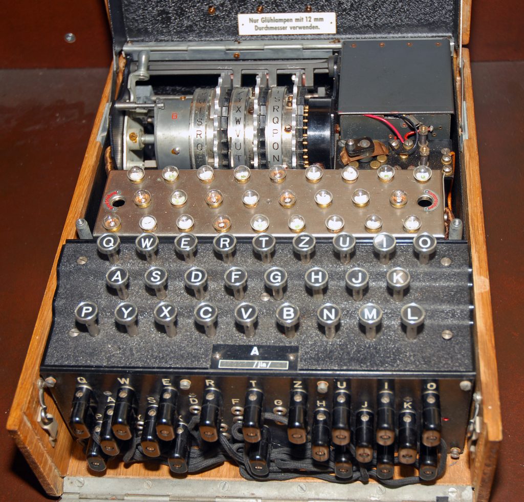 The Enigma machine.